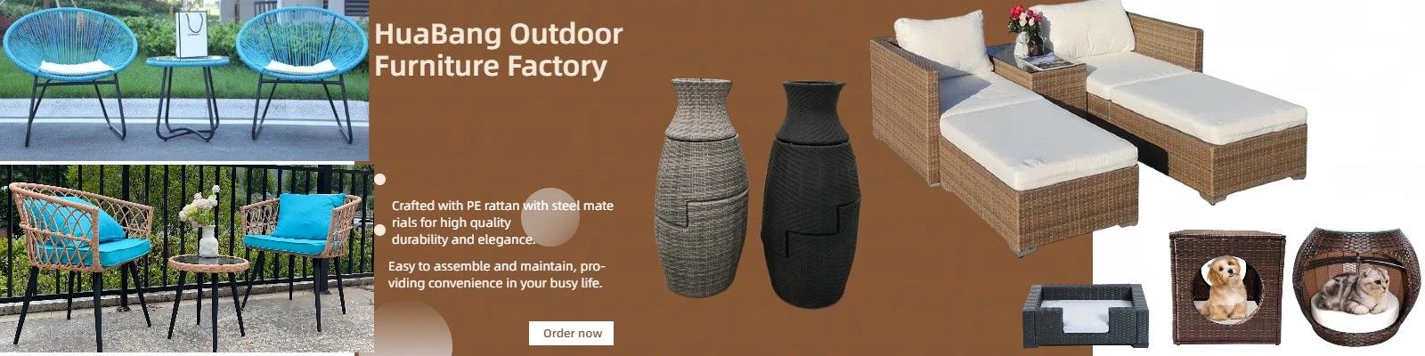 Set Meja Sofa Rotan Luar Ruang