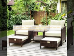 Taman Rattan Outdoor L-Shaped Sofa Ukuran Disesuaikan Patio Furniture Sets Taman Rattan Outdoor L Sofa