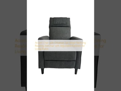 Kursi aksen dengan Ottoman Set Velvet Reclining Reading Kursi dengan Backrest Adjustable untuk ruang tamu