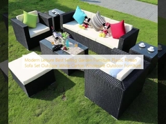 Modern Leisure Terbaik Jual Perabot Taman Plastik Rattan Sofa Set Outdoor Putih Karton Grosir Perabot Luar Ruangan