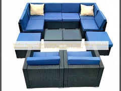 Modern Gratis kombinasi Rattan Sofa Settee Meja Kursi Set UV Dan Waterproof Untuk Outdoor Indoor Relaxation Furniture